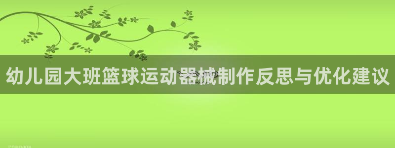 凯时官网下载客户端：幼儿园大班篮球运动器械制作反思与