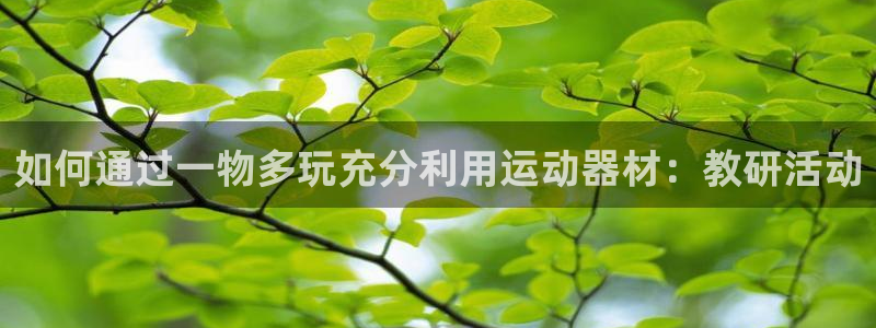 下载凯时AG旗舰厅首页：如何通过一物多玩充分利用运动